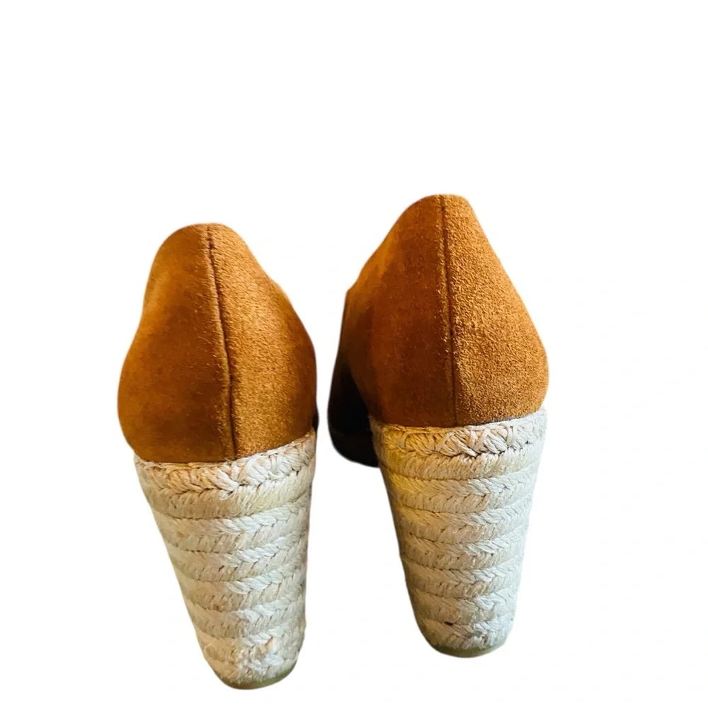 Vince Sonora Cashew Brown Espadrilles Wedges, Size 7 - Picture 6 of 11